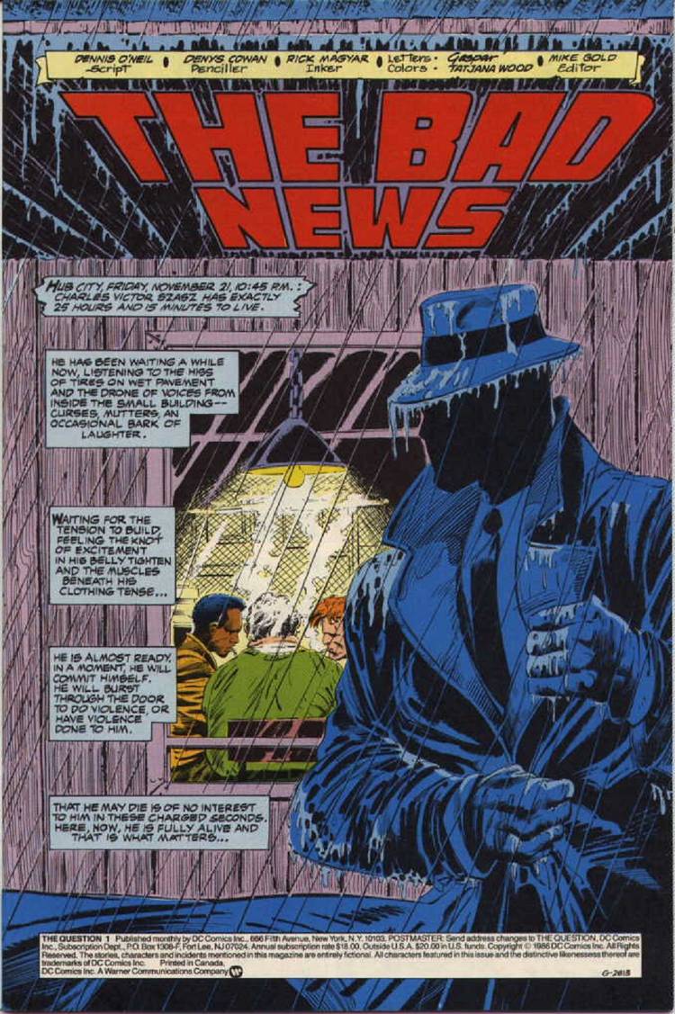 The Question Dc Script How Did The Question Become Charles Victor Szasz?