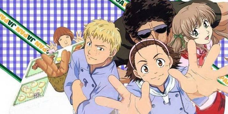 All Male Blush Brown Eyes Brown Hair Cake Ensemble Stars Food