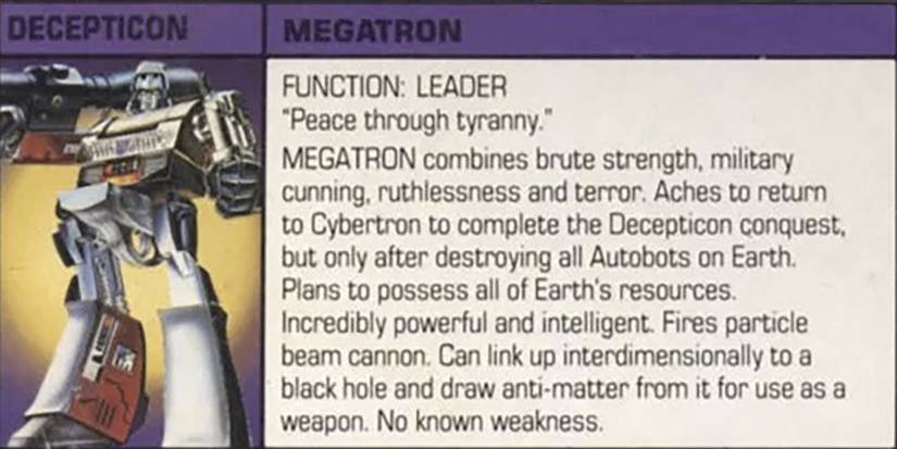 Best Megatron Quotes In Transformers, Ranked