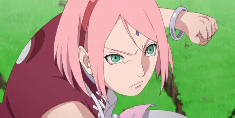 Sakura preparing for a fight in Boruto