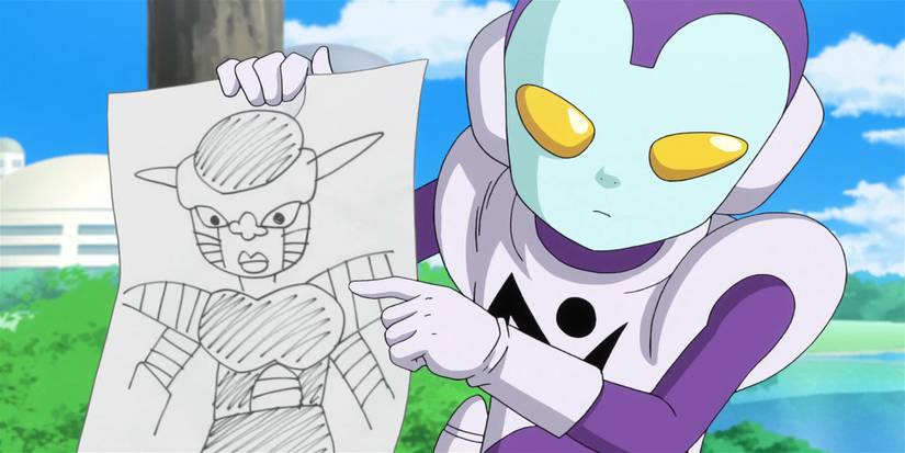 Jaco shows off a sketch that he's done of Frieza in Dragon Ball Super.
