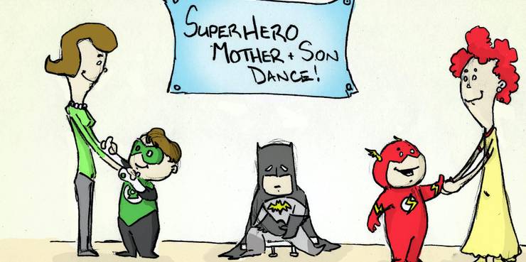 Superhero Mother and Son Dance Batman meme