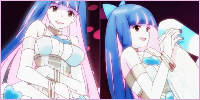 stocking anarchy pink dress New Panty And Stocking with Garterbelt Stocking Anarchy Purple Dress Cosplay Costume