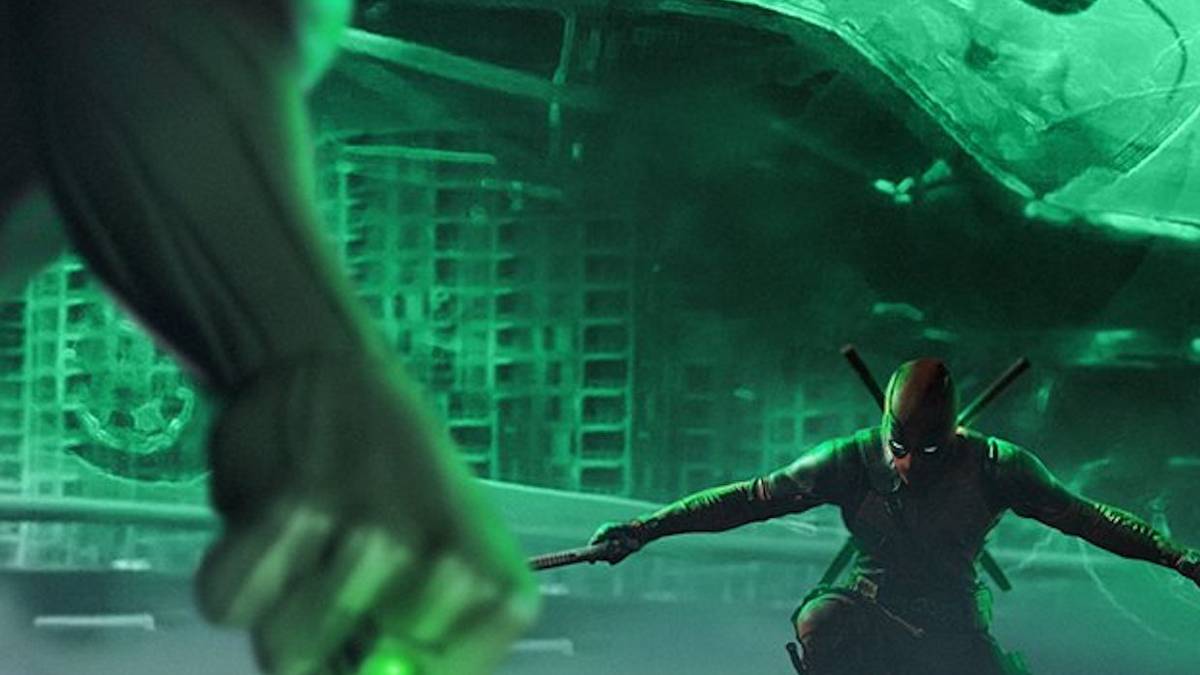 Ryan Reynolds' Deadpool Takes on Green Lantern in BossLogic Art
