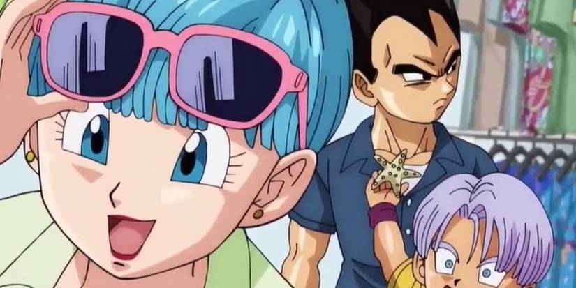 Vegeta spending time with Bluma and Trunks
