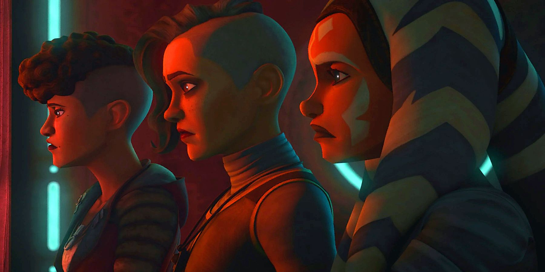 Ahsoka e amigos em Star Wars: The Clone Wars