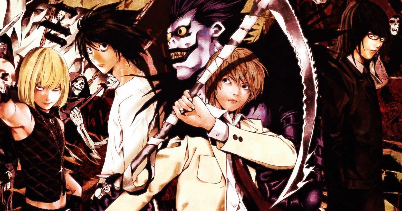 Les personnages principaux du manga Death Note.