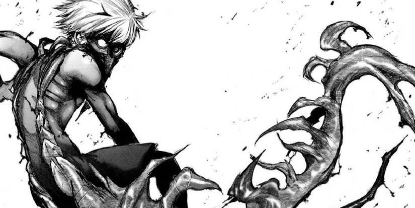 Ken Kaneki's centipede kakuja kagune transformation
