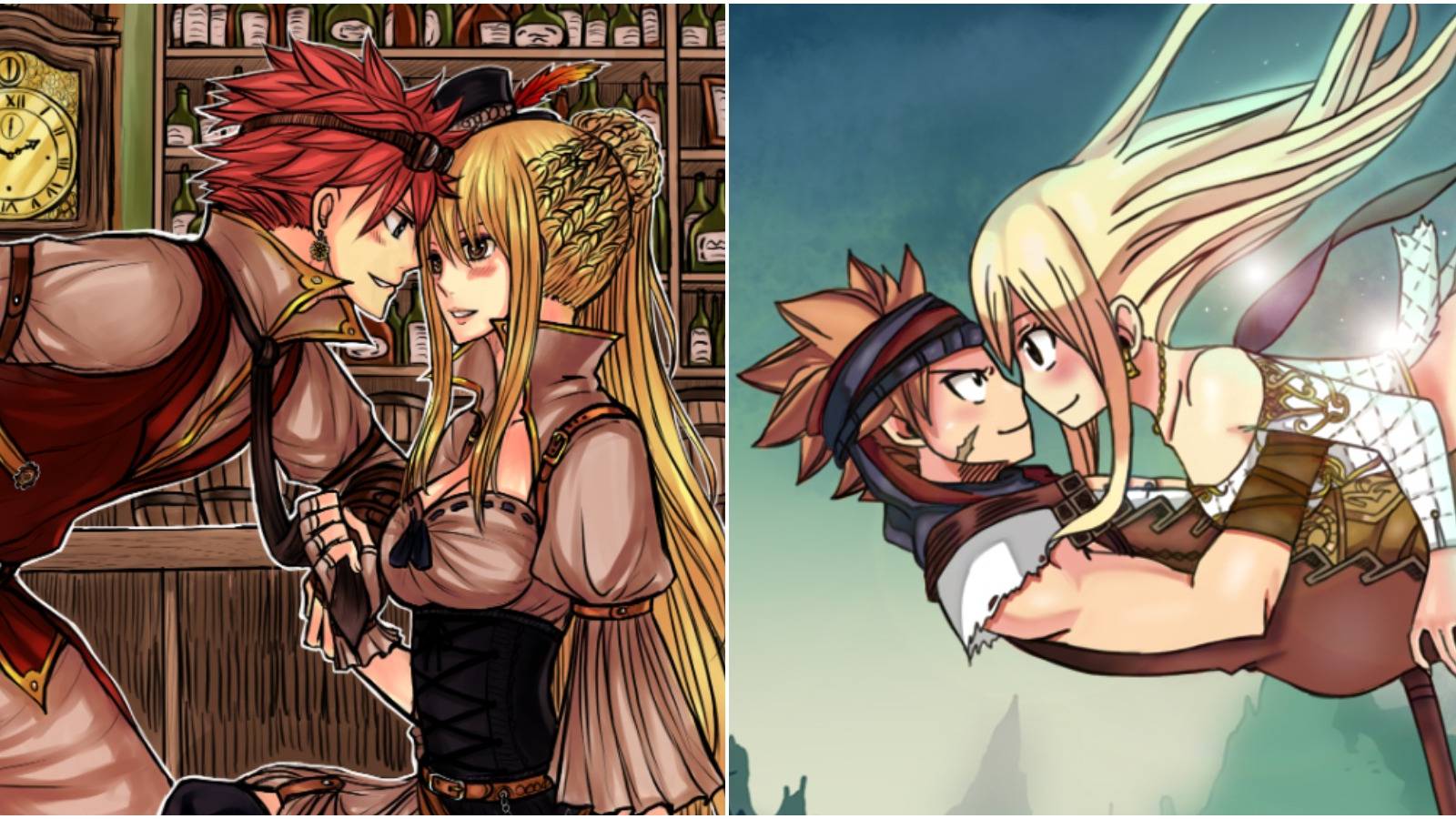 Fairy Tail: 10 Pieces Of Natsu \u0026 Lucy Fan Art That Are Totally Romantic, image size:1600x900