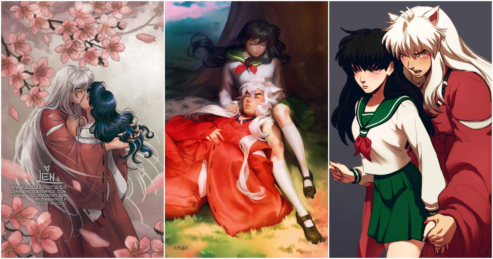 Inuyasha: 10 Adorable Pieces Of Kagome & Inuyasha Fan Art That Will