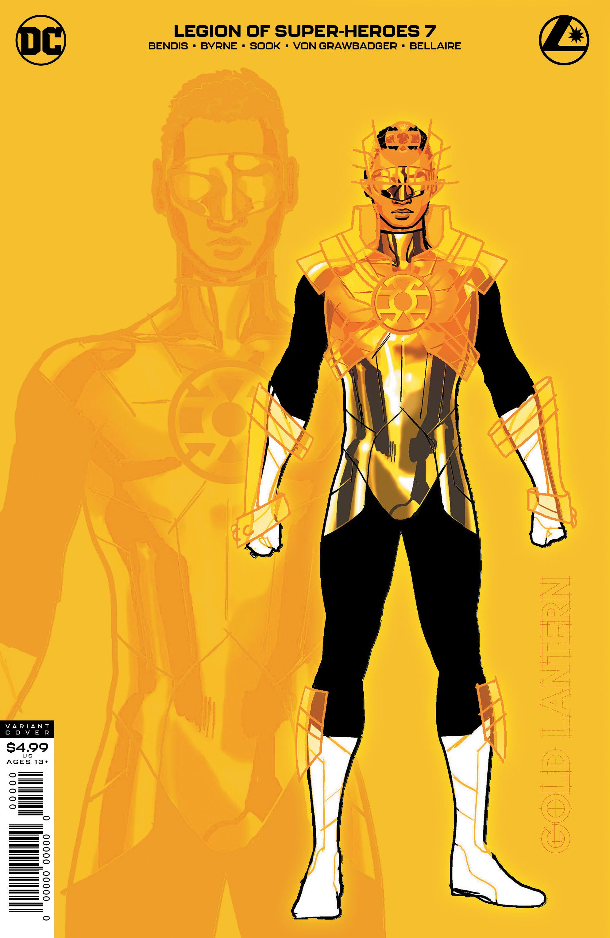 Legion of Super-Heroes: Gold Lantern Shines In 1:25 Variant Cover