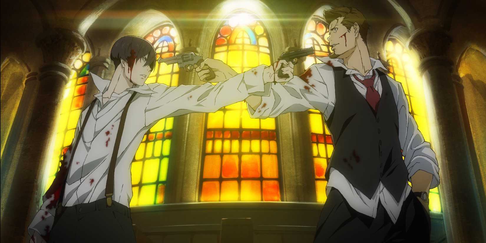 Angelo threatens a man with a gun in 91 Days