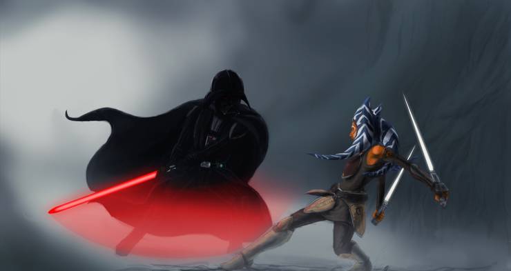 10 Stunning Fan Art Pieces Of The Duel Between Darth Vader And Ahsoka Tano