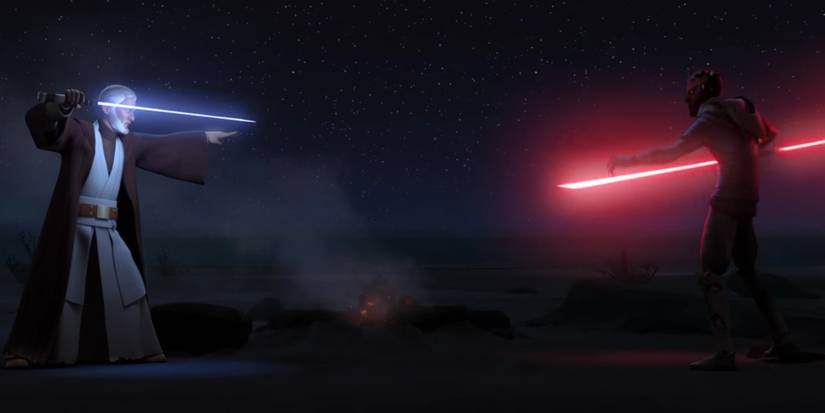 Darth Maul fights Obi-Wan in Rebels