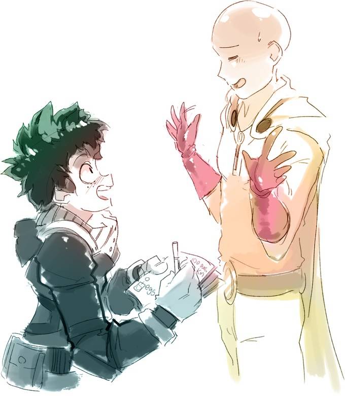 10 Pieces of One Punch Man & My Hero Academia Crossover Fan Art We Adore