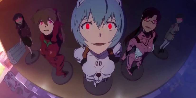 Anime Rebuild Of Evangelion Fish Eye Lens Rei Asuka Group