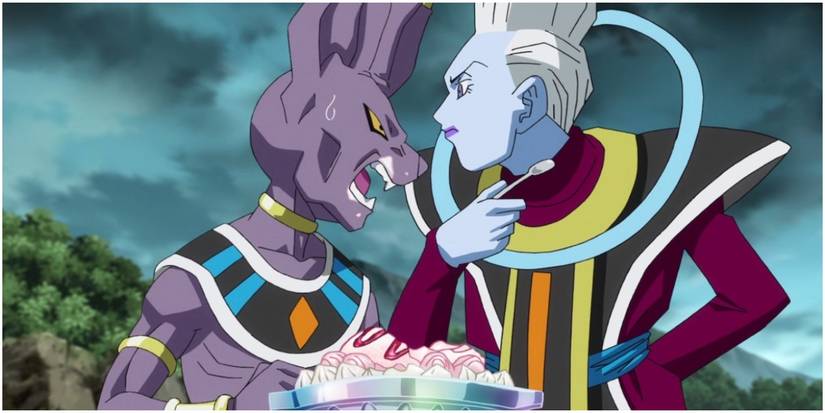 Whis and Beerus Arguing Over Sundae