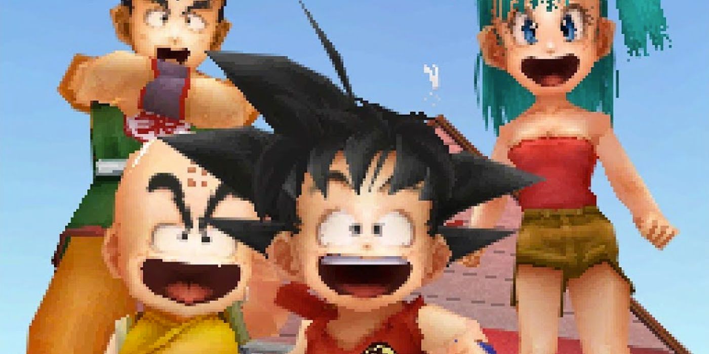 Goku, Krillin, Bulma y Yamcha de Dragon Ball: Origins 2 para Nintendo DS.