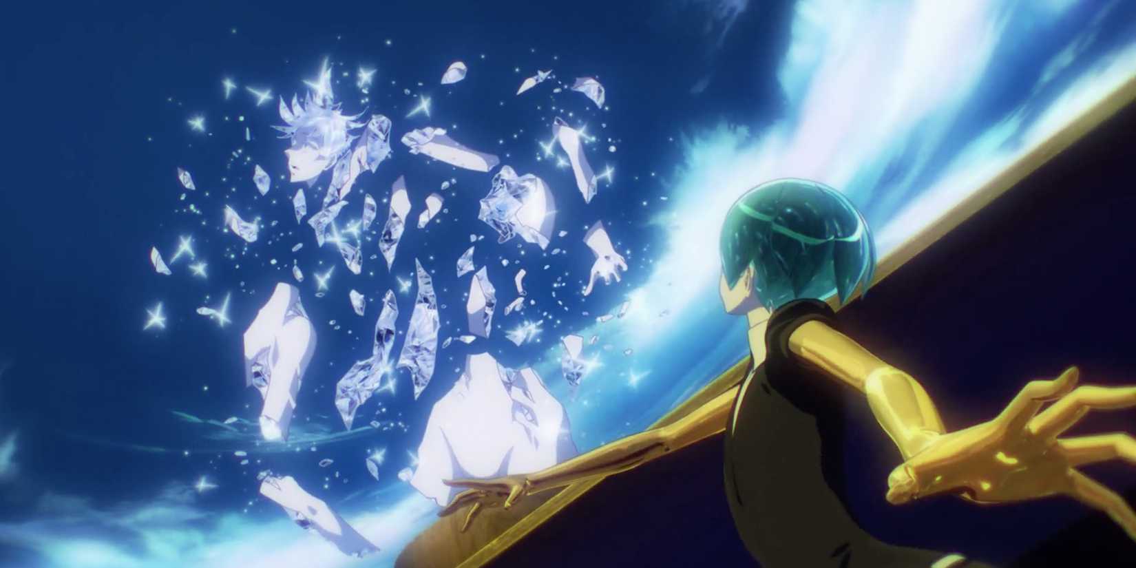 Phos has a hallucination of Gems shattering in Land Of The Lustrous.