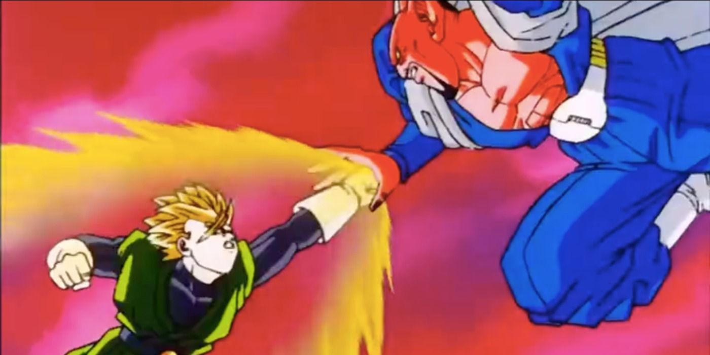 Gohan e Dabura colidem punhos durante luta em Dragon Ball Z