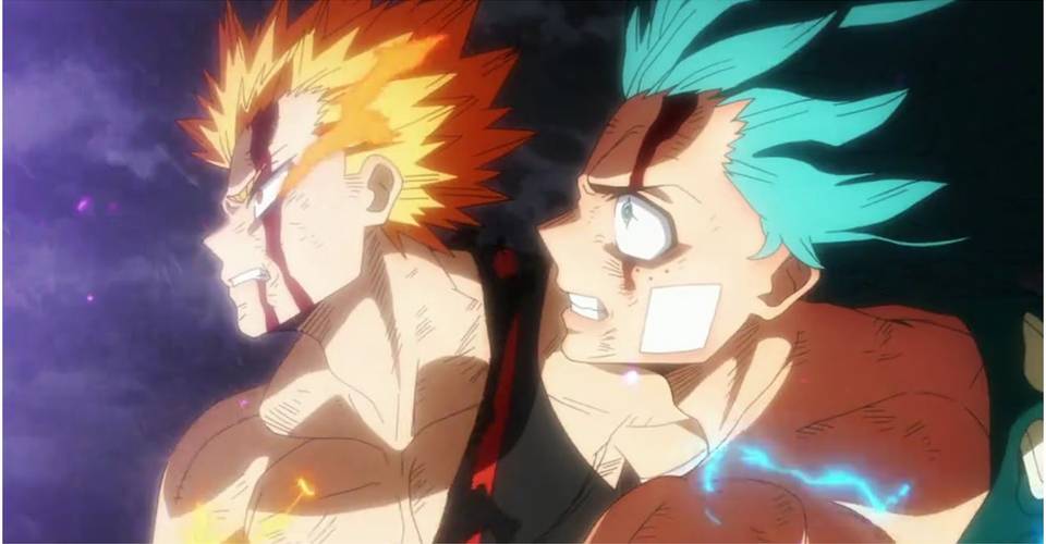 photo My Hero Academia Deku And Bakugou Vs Nine my hero academia heroes rising 5