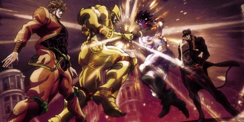 Jotaro fighting DIO
