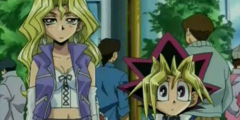 Mai and Yugi standing together