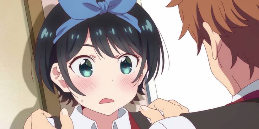 Kazuya confessing to Ruka as he pins her against the wall.