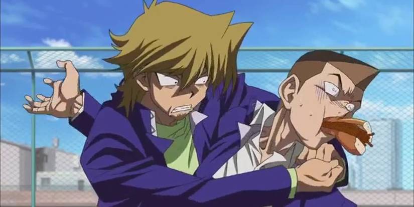 yu gi oh joey wheeler tristan fighting