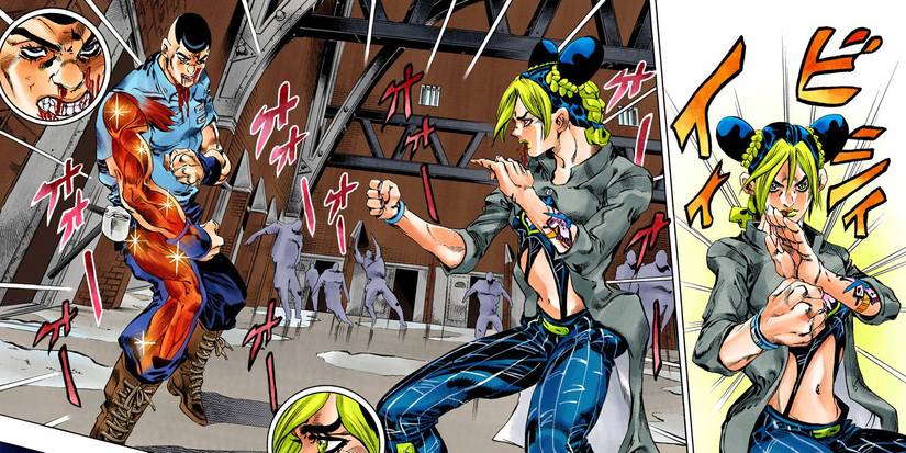 JoJo Stone Ocean Jolyne Cujoh Fights Officer Westwood