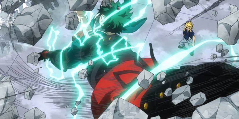 Anime My Hero Academia Izuku Shoot Style Quirk