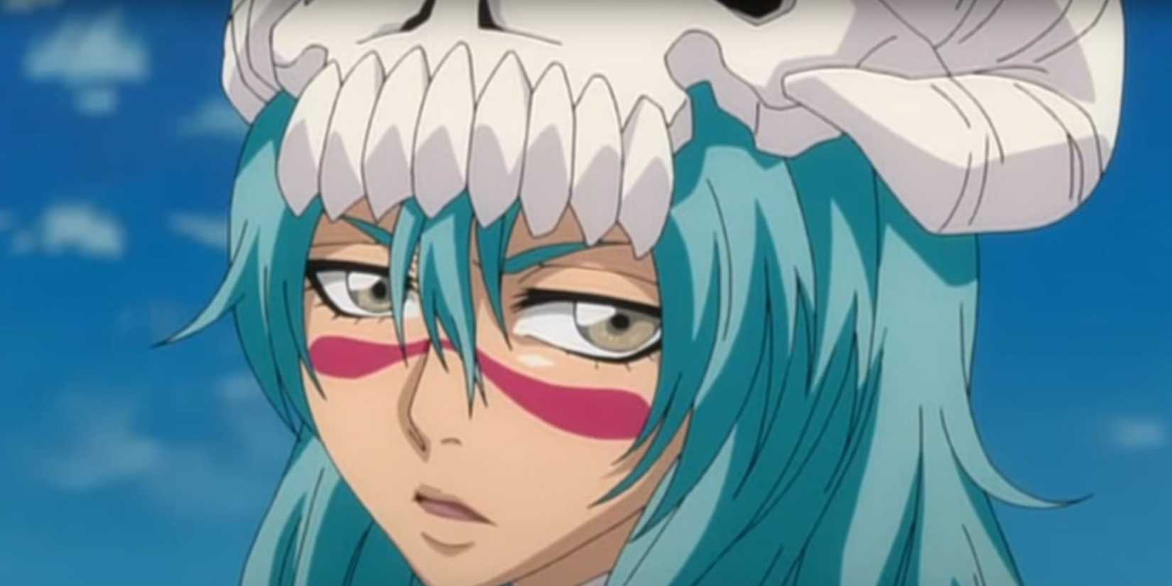 Nelliel makes a threatening expression in Bleach.