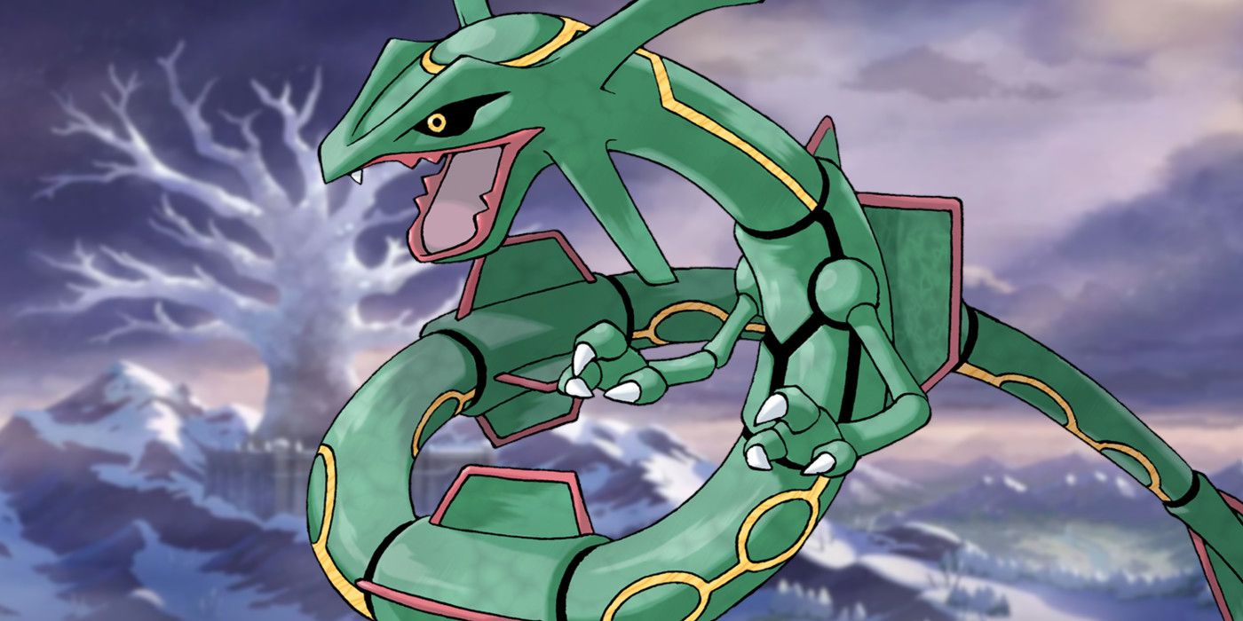 Rayquaza on Crown Tundra artwork - Pokémon