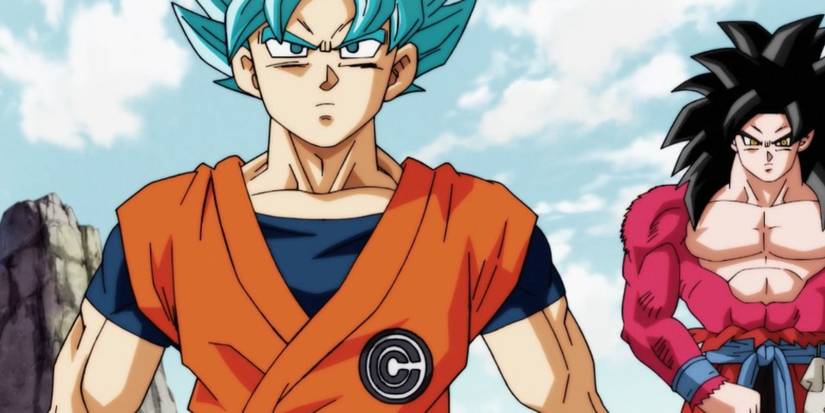 Anime Super Dragon Ball Heroes SS Blue And SS4 Goku