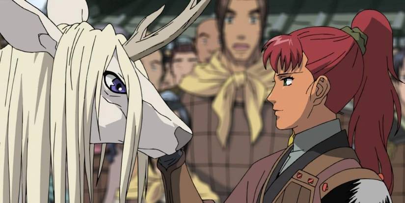 A meeting between leaders in fantasy anime The Twelve Kingdoms.