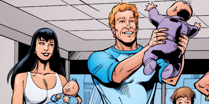 Flash Wally West, Linda Park, and the twins in DC Comics.
