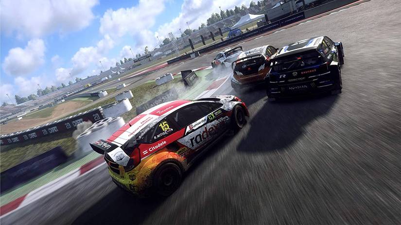Custom cars racing in Dirt Rally 2.0