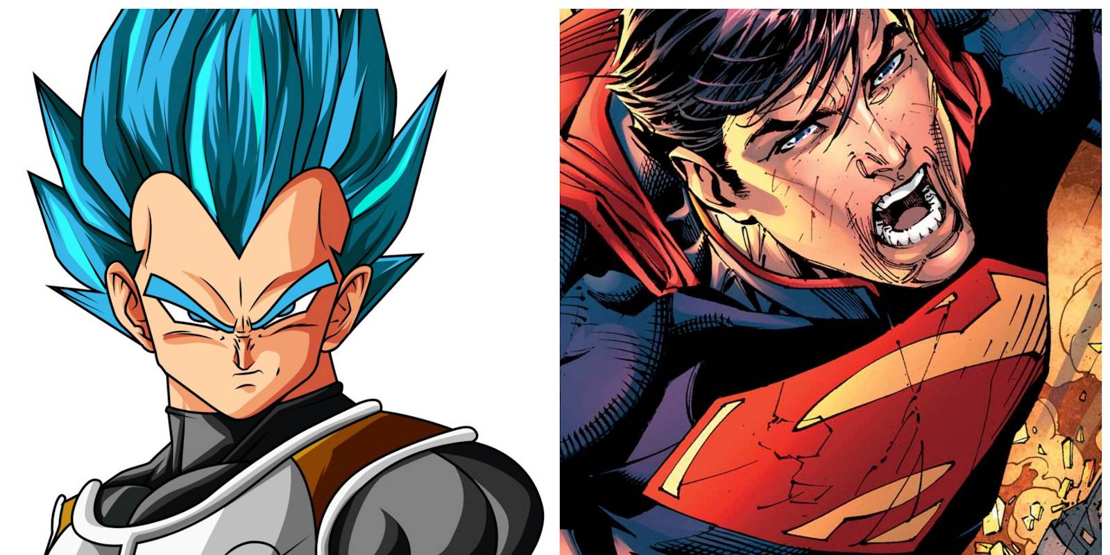 Super Saiyan Blue Vegeta Vs Superman: Who Would Win?, image size:1600x800