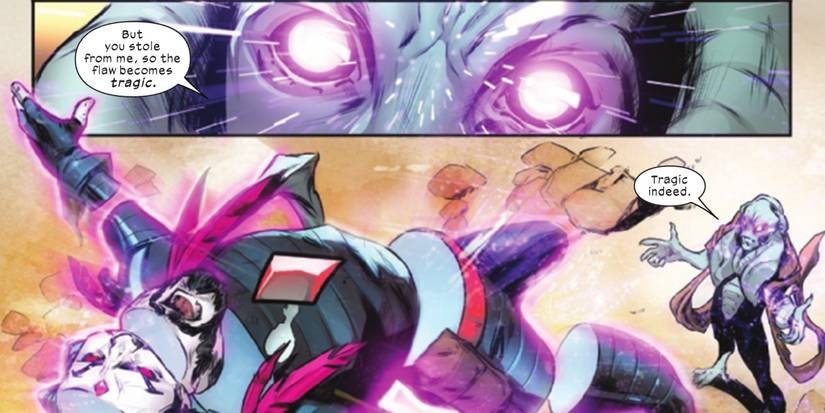 Tarn uses his powers to disassemble Mister Sinister