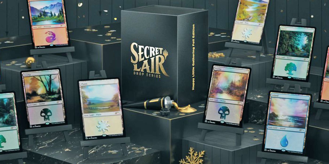 マジック：ザ・ギャザリング MTG Happy Little Gathering Foil Bob Ross Unboxing Magic: The Gathering Secret Lair - Bob Ross's Happy