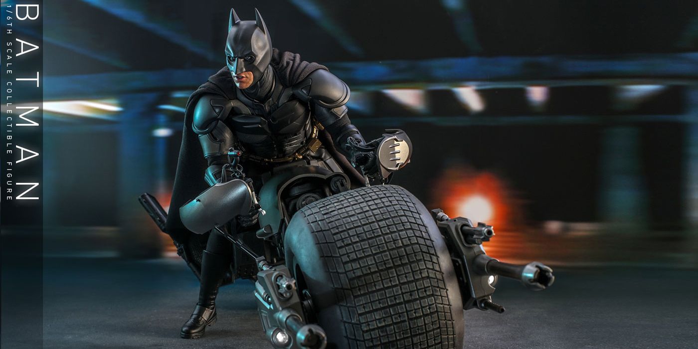 HOTTOYS BATPOD & BATMAN セット The Dark Knight's Batman and Bat-Pod Rev up With Hot Toys