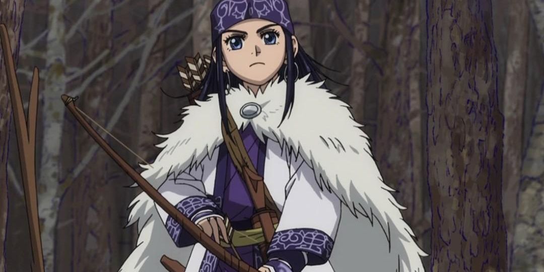 Anime Golden Kamuy Asirpa Armed Bow Arrow