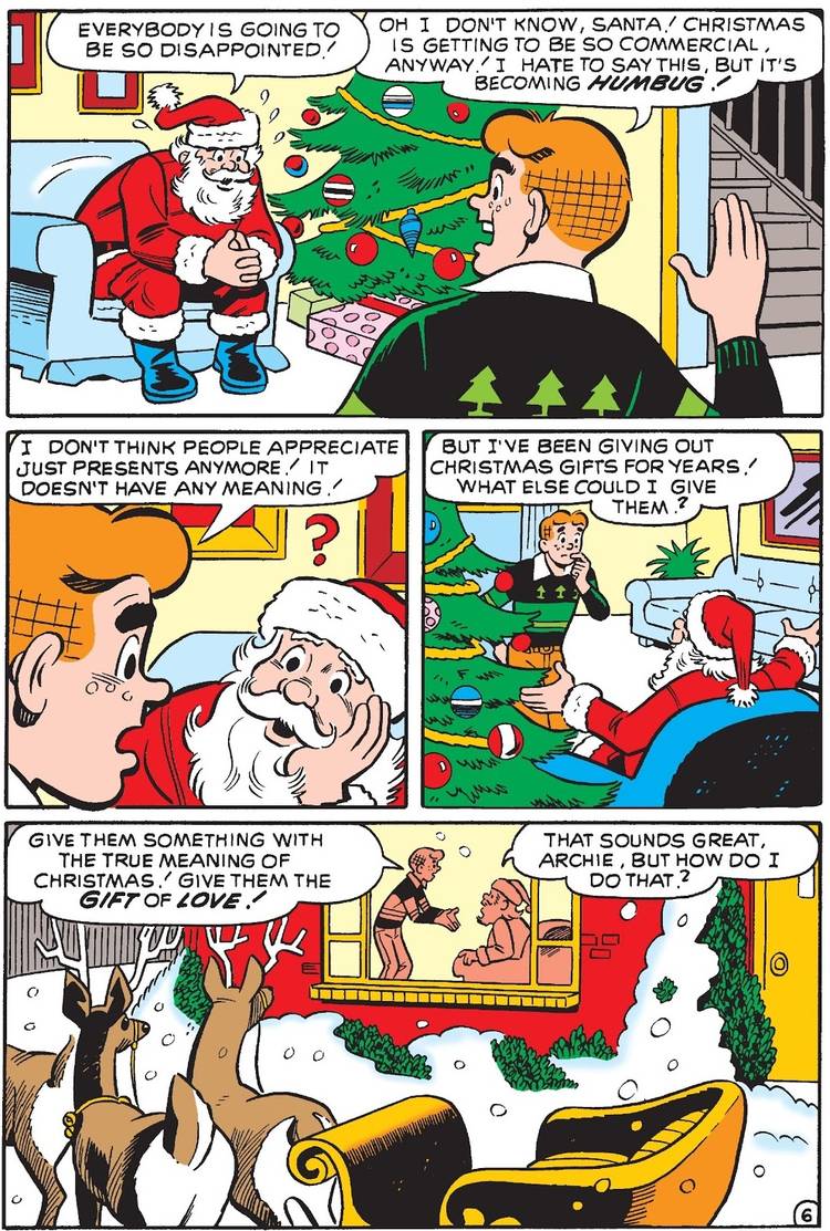 Archie And Santa Claus Get Their Hippie On By Gifting the World 'Love,' Man