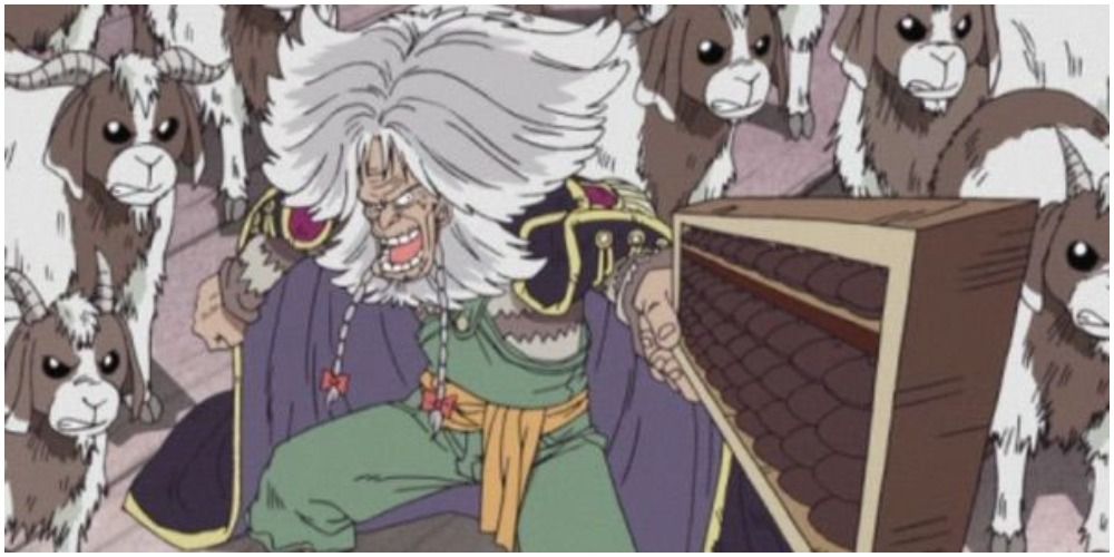 The inhabitants of Goat Island as they appear in One Piece