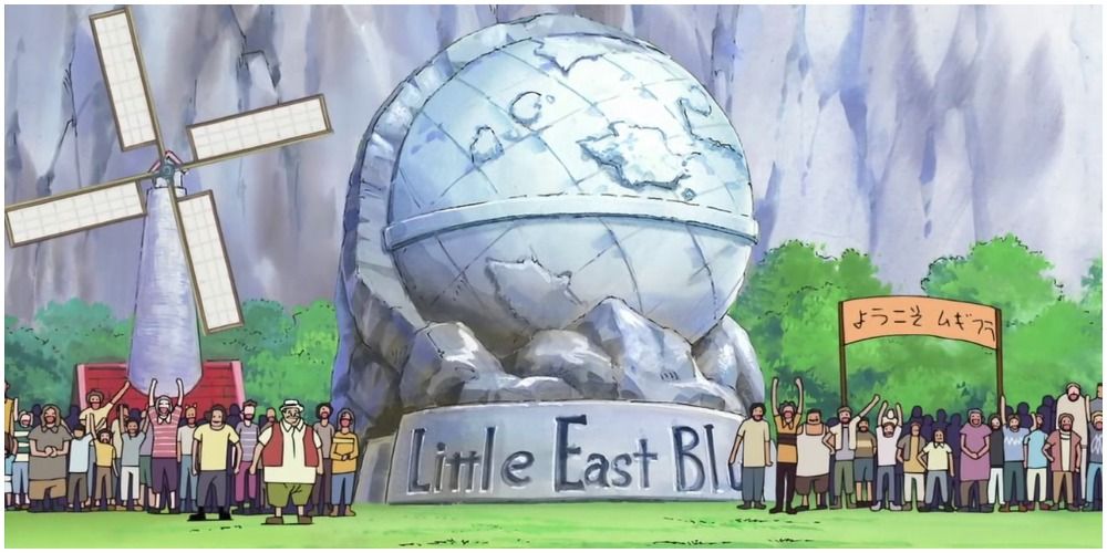 The Little East Blue statue as it appears in One Piece