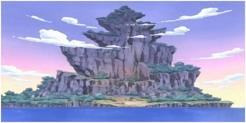 Warship Island, an anime-only island that appears during One Piece pre-timeskip