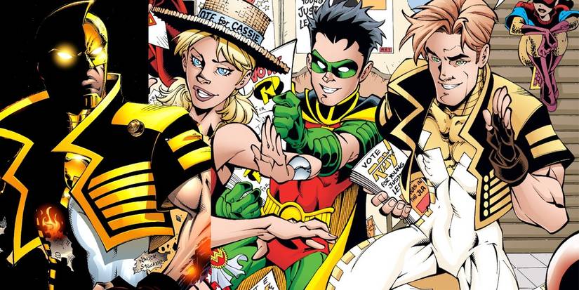 The Ray poses in several Young Justice comic strips.