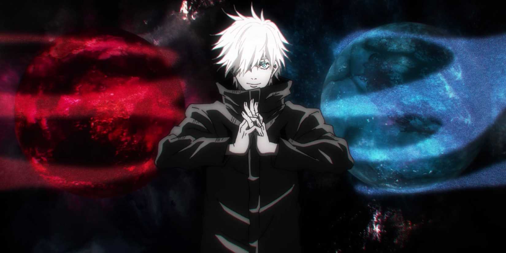 Satoru Gojo active sa capacité Limitless dans Jujutsu Kaisen