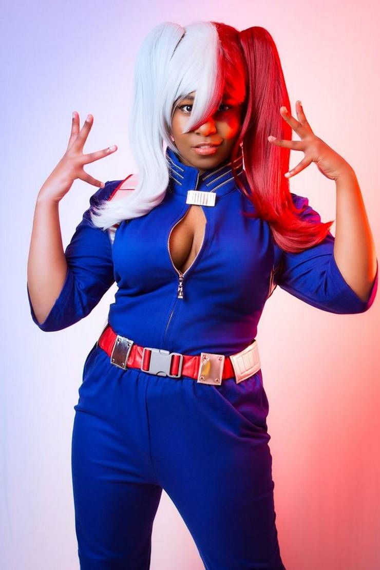Megan Thee Stallion Cosplaying As Todoroki / My Hero Academia Megan