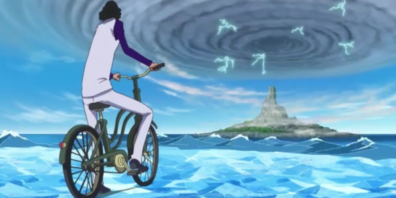 Aokiji on his bike
